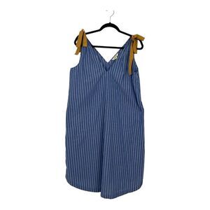 Matilda Jane Dress Midi Cover Up Blue White Stripe Sandy Seashell Women’s Medium